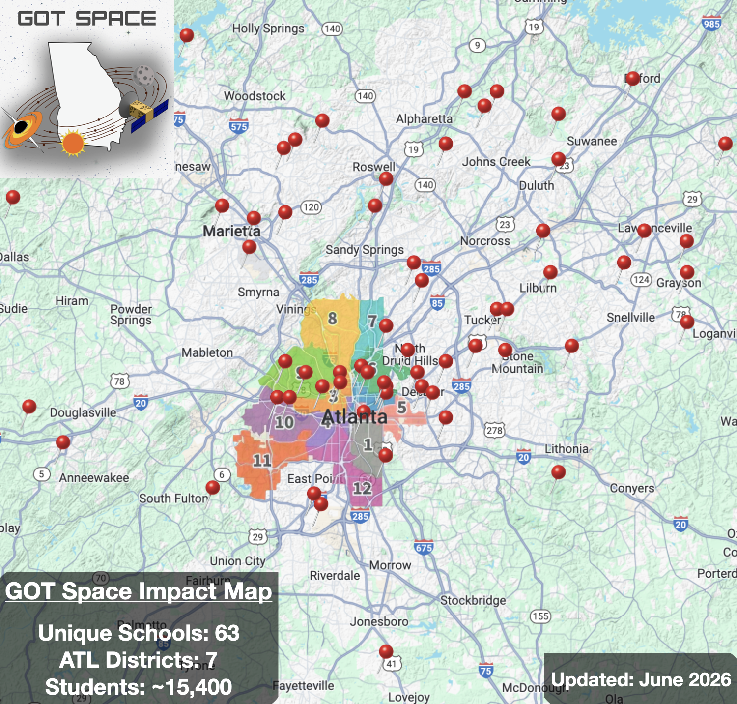 GOT Space Impact Map
