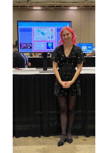 With my Chambliss Award winning poster at AAS 243.